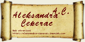 Aleksandra Čeperac vizit kartica